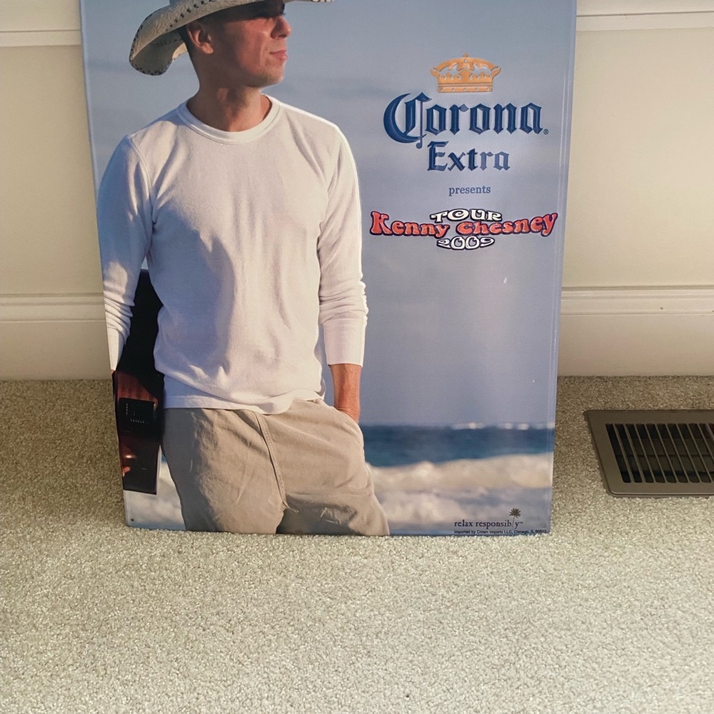 Kenny Chesney Corona Extra Kenny Chesney 2009 Tour metal sign  - Beach Graphic